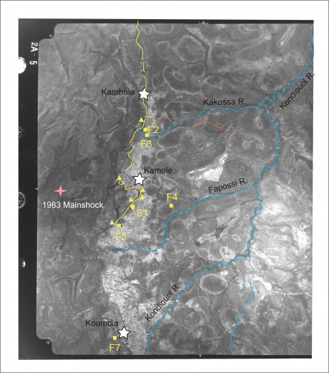Aerial photo of the epicentral region for the 1983 M6 earthquake in NW Guinea.