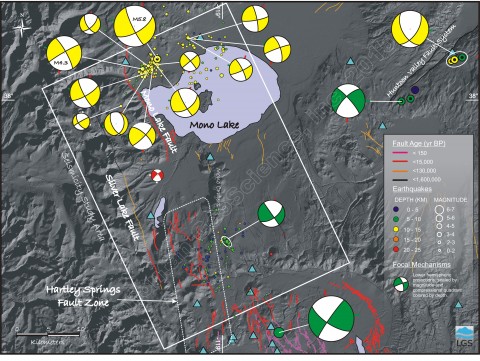 Earthquake focval mechanisms used in the seismotectonic analysis of the Mono Basin region, eastern California