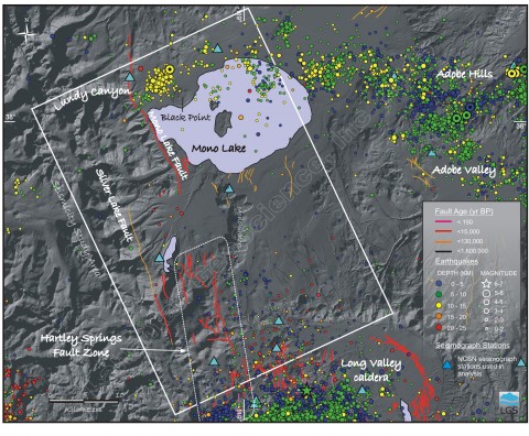 Earthquakes used in seismotectonic analysis of Mono Basin